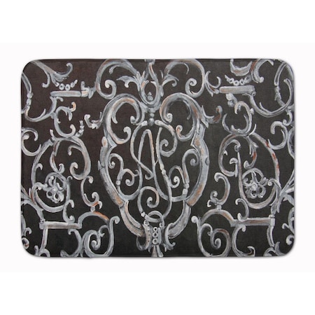 Carolines Treasures Ironwork Fence Machine Washable Memory Foam Mat 8927RUG